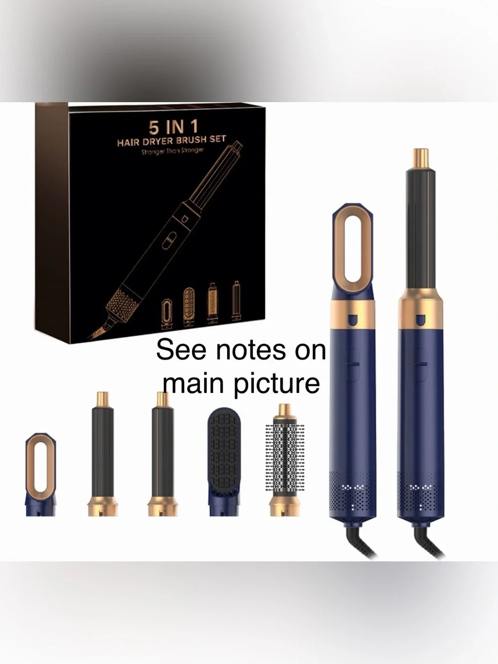 5-in-1 Multi-Styling System -Hair Dryer Brush Curling Iron Set, Surprise Color
